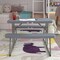 Emma and Oliver Aryka Kid's Easy Fold Waterproof, Stain and Impact Resistant Plastic Picnic Table with Benches and Steel Tube Frame